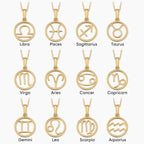 Naszyjnik złota ze znakiem zodiaku