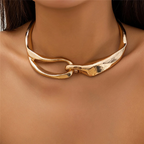Naszyjnik choker złota teksturowana